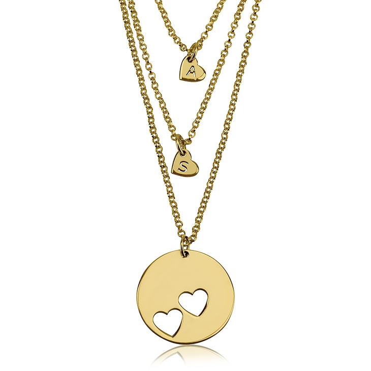 24k gold heart necklace deals