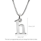 Personalized Small Letter Initial Necklace Dimensions