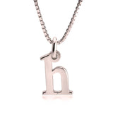 Personalized Small Letter Initial Necklace Rose Gold