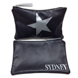 Star Personalized Leather Pouch