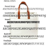 Love Monogram Canvas Tote Bag With Leather Straps - bambinadicioccolato