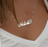 14K Gold or White Gold Personalised Name Necklace - Carrie - bambinadicioccolato