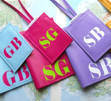 Personalised Leather Passport Cover & Luggage Tag Set - bambinadicioccolato
