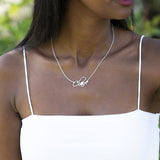 Sterling Silver Script Name Necklace - bambinadicioccolato