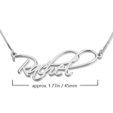 Sterling Silver Script Name Necklace - bambinadicioccolato