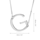 Sideways Initial Necklace Sterling Silver | 24K Gold  Plating or Rose Gold Script Name Necklace