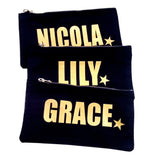 Maddy Personalised Canvas Pouch With A Heart or Star