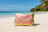 Summer of Love Personalised Hand Cut Leather Makeup & Wash Bag - bambinadicioccolato