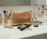 Summer of Love Personalised Hand Cut Leather Makeup & Wash Bag - bambinadicioccolato