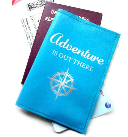 Adventure Is Out There Leather Passport Cover - bambinadicioccolato