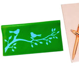 Birds In A Tre Leather Checkbook Cover