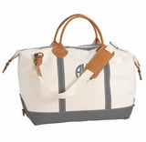 Haley Personalized Canvas & Leather Trim Weekender 