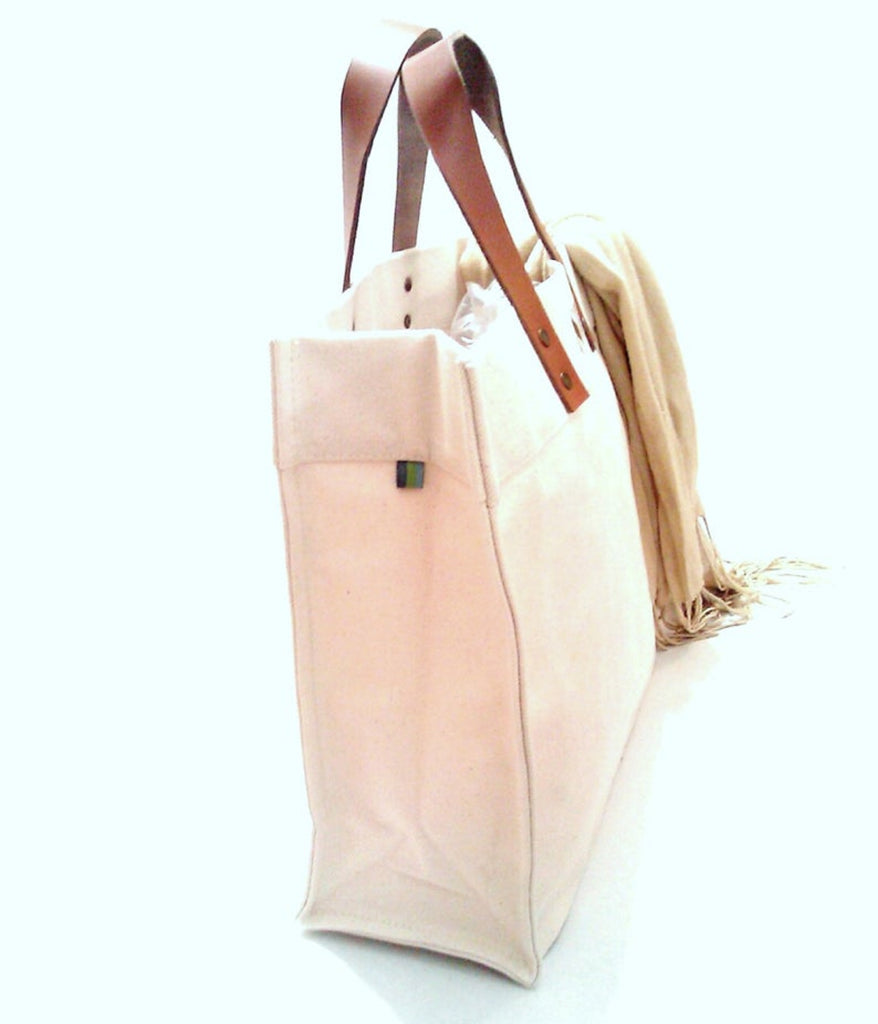 Love Monogram Canvas Tote Bag With Leather Straps