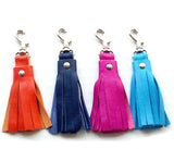 4 Sizes Leather Tassel Key Chain | Leather Bag Tassel