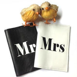 Mr & Mrs Leather Passport Cover Set - bambinadicioccolato
