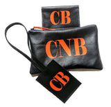 Monogrammed Leather Travel Accessories Set - bambinadicioccolato