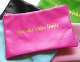 Personalised Leather makeup Bag | Cosmetic Bag