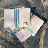 Personalized Grosgrain Ribbon Pouch