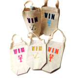 Personalized Canvas Wine Tote Bag - bambinadicioccolato